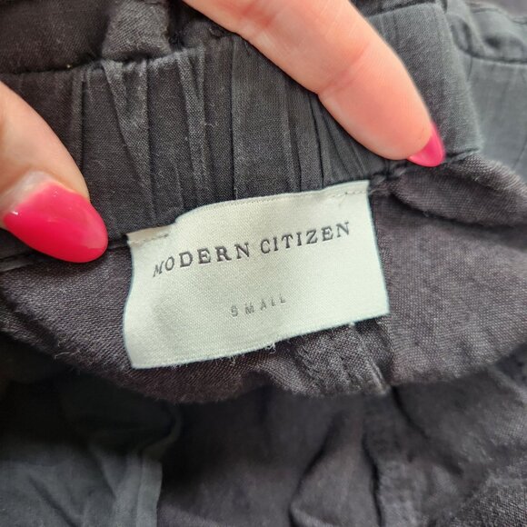 Modern Citizen Black Linen Pants Elastic Pull-On Waist Boho Lagenlook Women's S - Picture 5 of 6